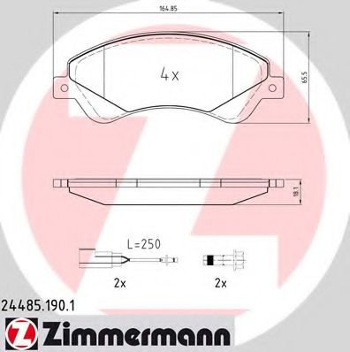 Тормозные колодки Otto Zimmermann 24485.190.1