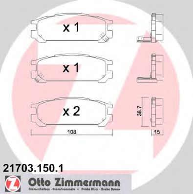 Тормозные колодки Otto Zimmermann 21703.150.1