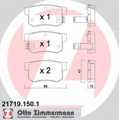 Тормозные колодки Otto Zimmermann 21719.150.1
