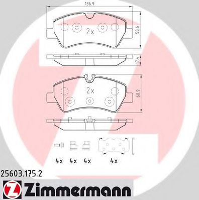 Тормозные колодки Otto Zimmermann 25603.175.2