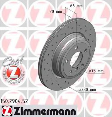 Тормозной диск Otto Zimmermann 150.2904.52