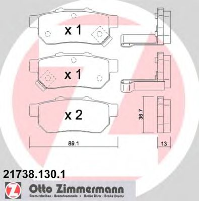 Тормозные колодки Otto Zimmermann 21738.130.1