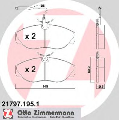 Тормозные колодки Otto Zimmermann 21797.195.1
