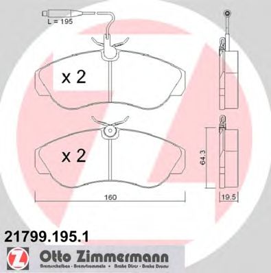 Тормозные колодки Otto Zimmermann 21799.195.1