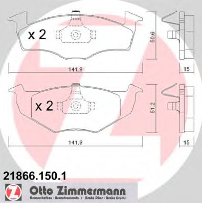 Тормозные колодки Otto Zimmermann 21866.150.1