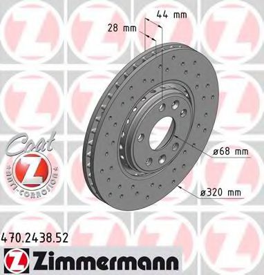 Тормозной диск Otto Zimmermann 470.2438.52