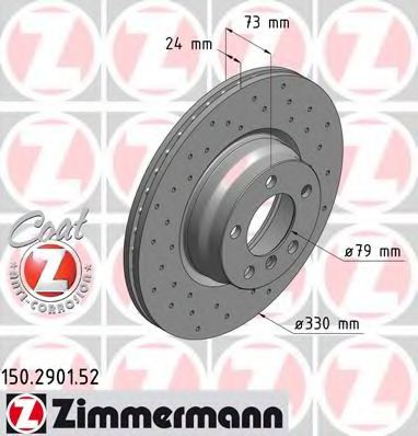 Тормозной диск Otto Zimmermann 150.2901.52