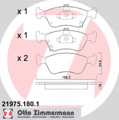 Тормозные колодки Otto Zimmermann 21975.180.1