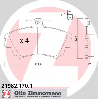 Тормозные колодки Otto Zimmermann 21982.170.1