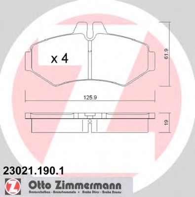 Тормозные колодки Otto Zimmermann 23021.190.1