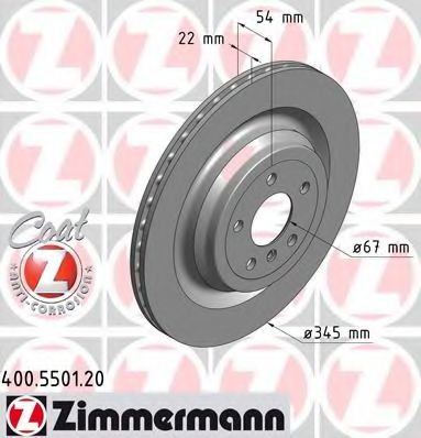 Тормозной диск Otto Zimmermann 400.5501.20