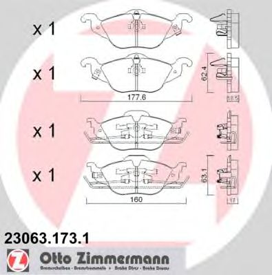 Тормозные колодки Otto Zimmermann 23063.173.1