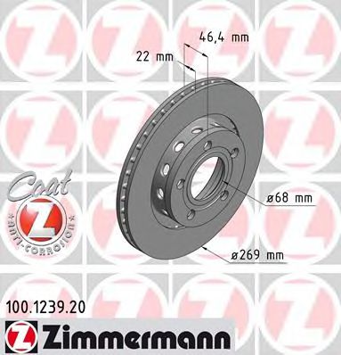 Тормозной диск Otto Zimmermann 100.1239.20