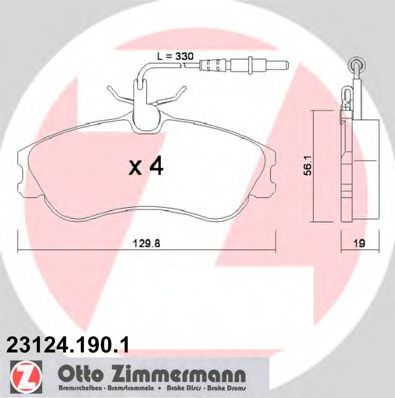 Тормозные колодки Otto Zimmermann 23124.190.1