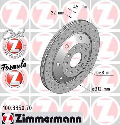 Тормозной диск Otto Zimmermann 100.3350.70