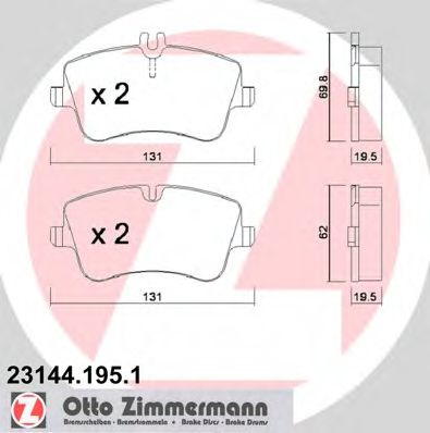 Тормозные колодки Otto Zimmermann 23144.195.1