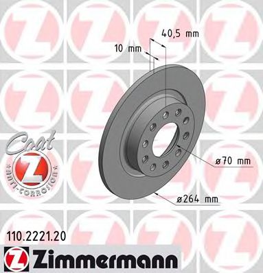 Тормозной диск Otto Zimmermann 110.2221.20