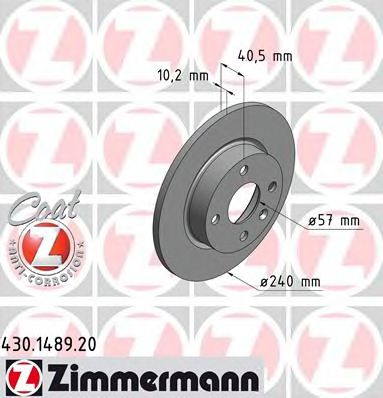 Тормозной диск Otto Zimmermann 430.1489.20