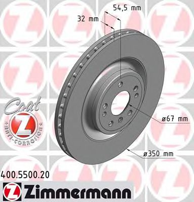 Тормозной диск Otto Zimmermann 400.5500.20