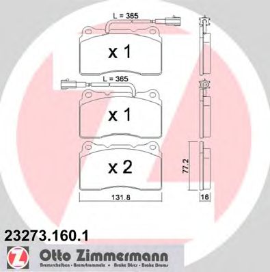 Тормозные колодки Otto Zimmermann 23273.160.1