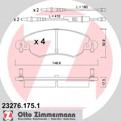 Тормозные колодки Otto Zimmermann 23276.175.1