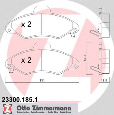 Тормозные колодки Otto Zimmermann 23300.185.1