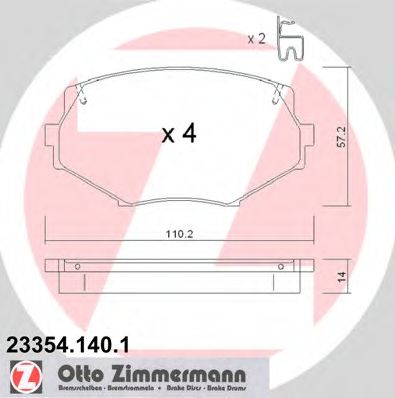 Тормозные колодки Otto Zimmermann 23354.140.1