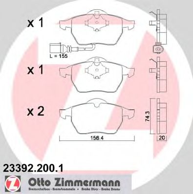 Тормозные колодки Otto Zimmermann 23392.200.1
