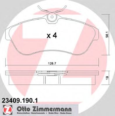 Тормозные колодки Otto Zimmermann 23409.190.1