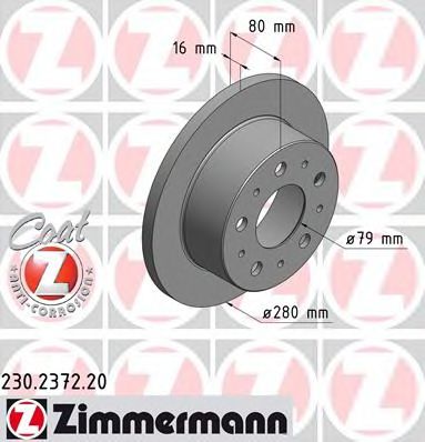 Тормозной диск Otto Zimmermann 230.2372.20