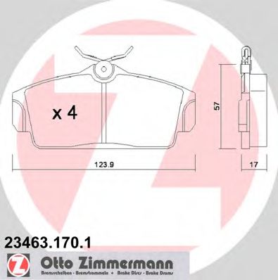 Тормозные колодки Otto Zimmermann 23463.170.1