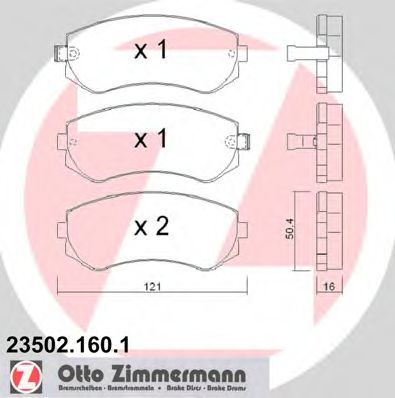 Тормозные колодки Otto Zimmermann 23502.160.1