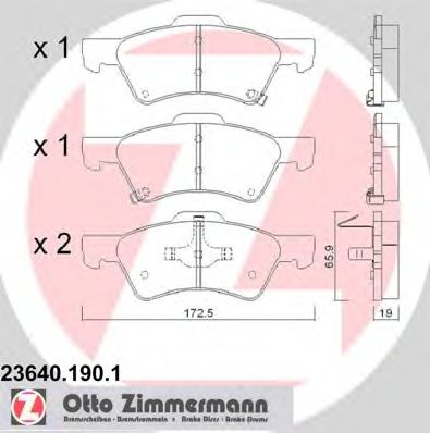 Тормозные колодки Otto Zimmermann 23640.190.1
