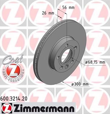 Тормозной диск Otto Zimmermann 600.3214.20