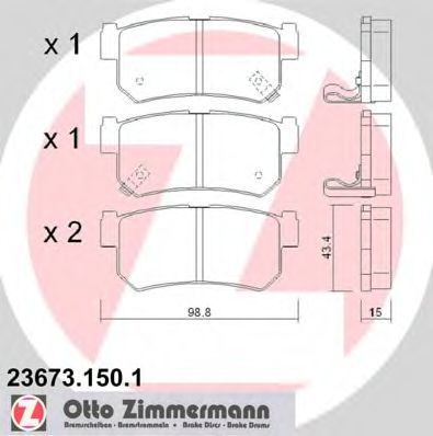 Тормозные колодки Otto Zimmermann 23673.150.1
