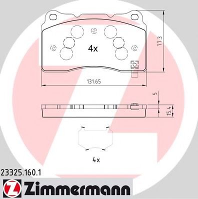 Тормозные колодки Otto Zimmermann 23325.160.1