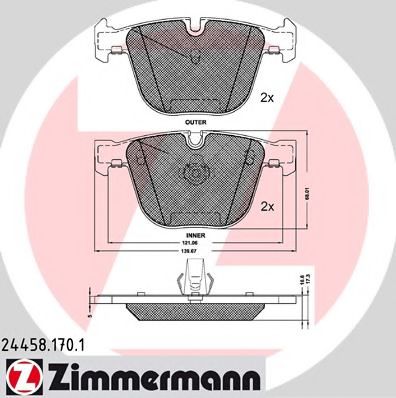 Тормозные колодки Otto Zimmermann 24458.170.1