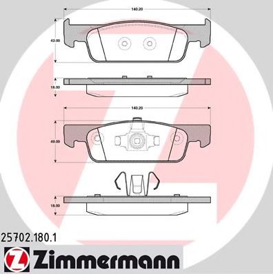 Тормозные колодки Otto Zimmermann 25702.180.1