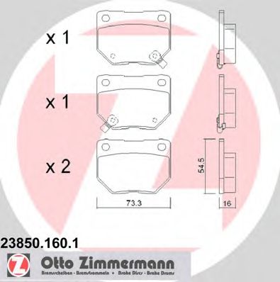 Тормозные колодки Otto Zimmermann 23850.160.1