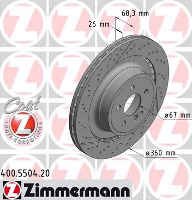 Тормозной диск Otto Zimmermann 400.5504.20