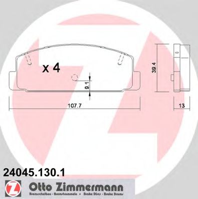 Тормозные колодки Otto Zimmermann 24045.130.1