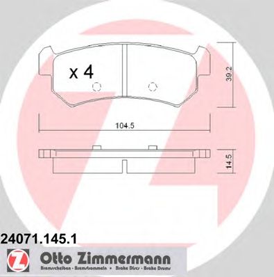 Тормозные колодки Otto Zimmermann 24071.145.1