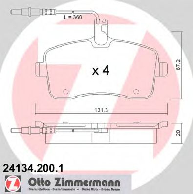Тормозные колодки Otto Zimmermann 24134.200.1