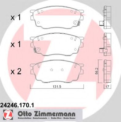 Тормозные колодки Otto Zimmermann 24246.170.1