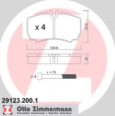 Тормозные колодки Otto Zimmermann 29123.200.1