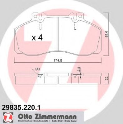 Тормозные колодки Otto Zimmermann 29835.220.1