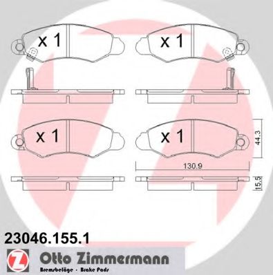 Тормозные колодки Otto Zimmermann 23046.155.1