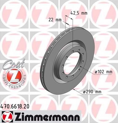 Тормозной диск Otto Zimmermann 470.6618.20