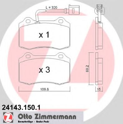 Тормозные колодки Otto Zimmermann 24143.150.1