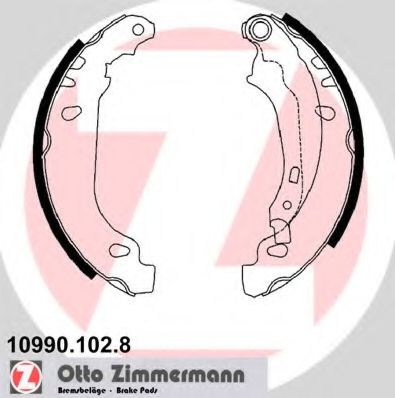 Тормозные колодки барабанные Otto Zimmermann 10990.102.8